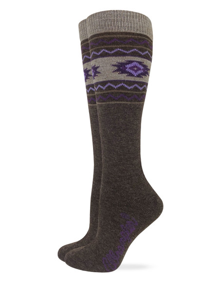 Wrangler Ladies Merino Wool Blend Knee High Socks 1 Pair - Cocoa