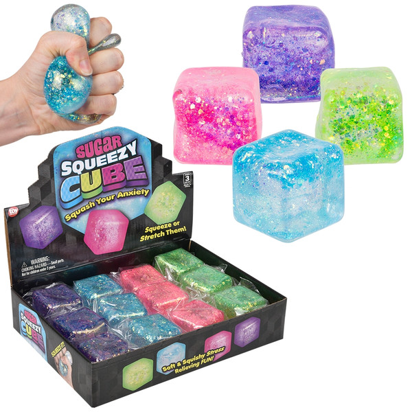 Toy Network 2" Squeezy Sugar Cube 12ct