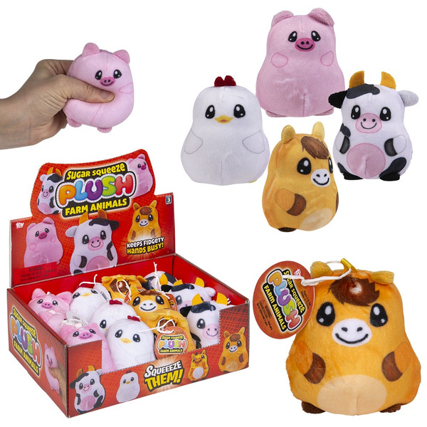 Toy Network 2.75" Sugar Squeeze Plush Farm Assortmen