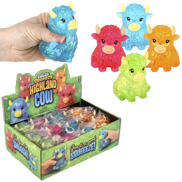 Toy Network 3" Glitter Sugar Highland Cow
