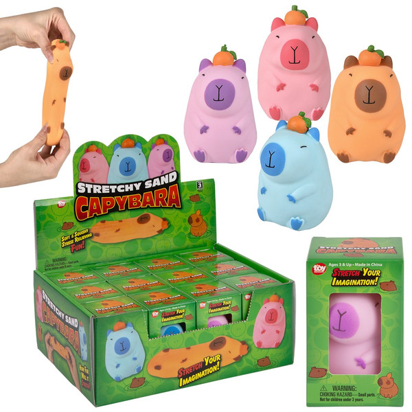 Toy Network 3.2" Kawaii Stretchy Sand Capybara 12/d