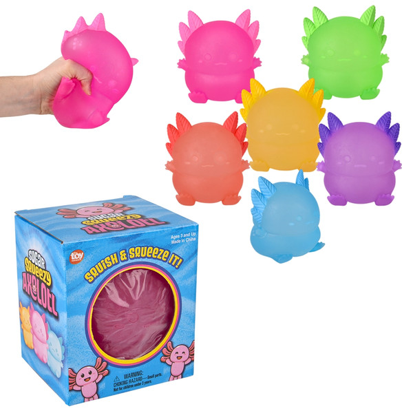 Toy Network Jumbo Squeezy Sugar Axolotl 5"