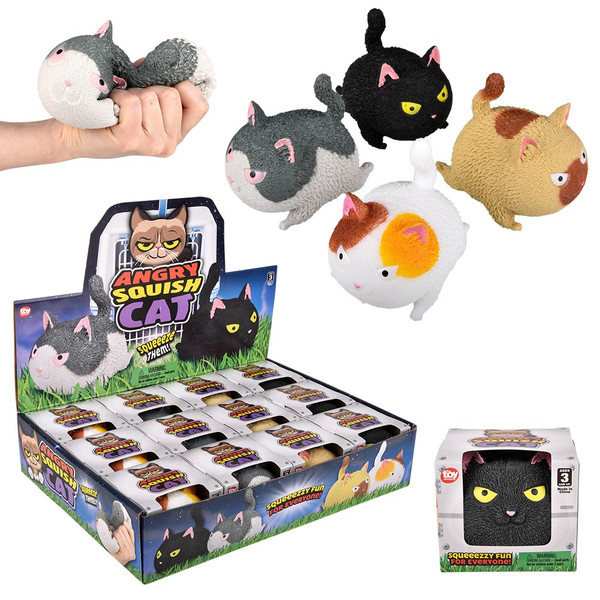 Toy Network Ts - 3.5" Squish And Stretch Puffy Cat