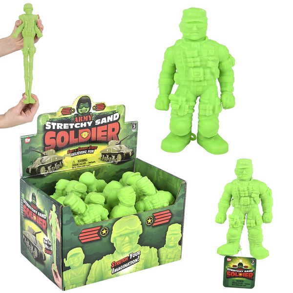 Toy Network Ts - 6" Stretchy Sand Toy Soldier (12pcs/unit)