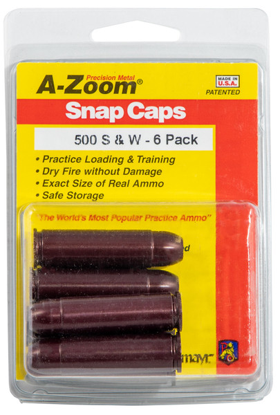 A-Zoom 500 S&W Snap Cap 6 Pack 16144-666692161445