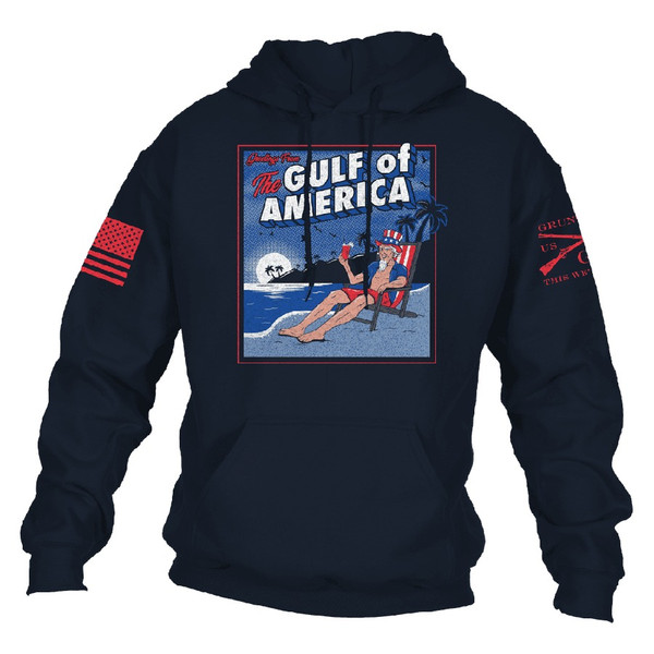 Grunt Style Greetings From The Gulf Of America Hoodie - Navy