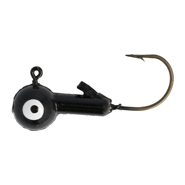 Eagle Claw Ball Head Jig, 1/2 Oz, Black, Bronze Hook