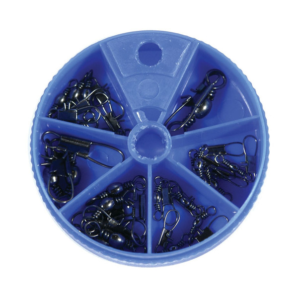 Eagle Claw Snap Swivel W/interlock Asst (20 Pcs)