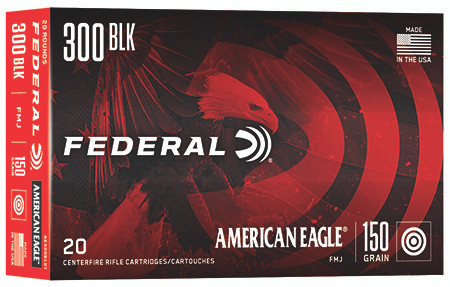 AE300BLK1 FEDERAL 300 BLK 150GR FMJ-BT 20 RND/BX --604544617009