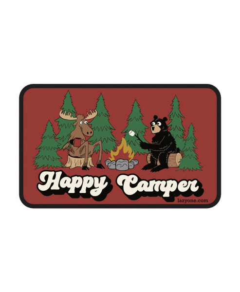 Happy Camper Red Sticker-210000405956