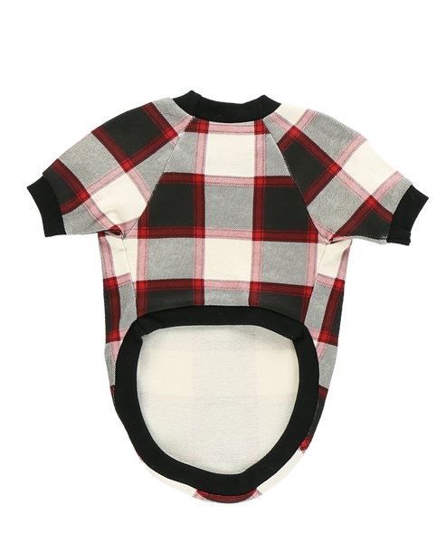 Black Plaid Dog Shirt S-210000405875