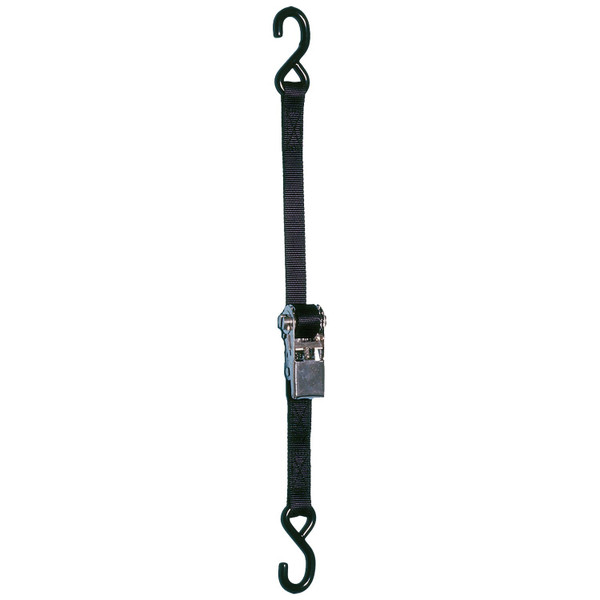 Star Brite 12' Ratchet Tie Down Strap with Coated S-Hooks