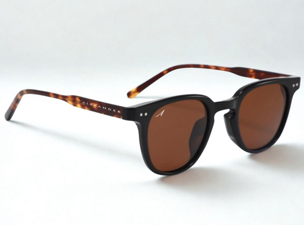Alexander Marketeer Polarized Sunglasses - Brown Tortoiseshell