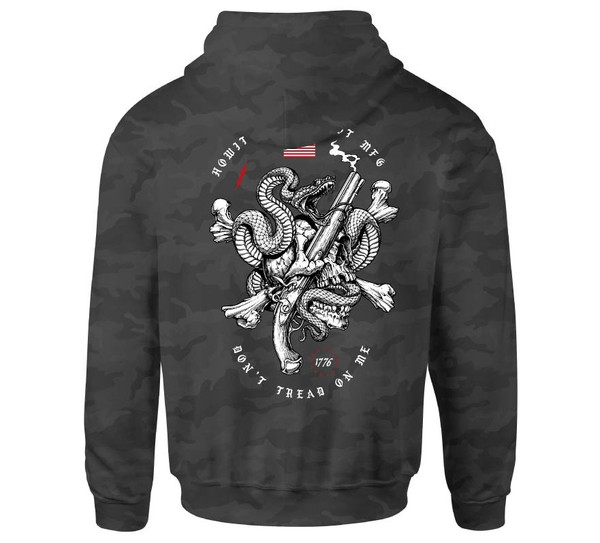 Howitzer Black Camo Tread Pullover Hoodie M