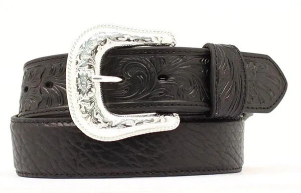 Nocana Western Belt Bullhide/Tld Tabs BK N2438901 Size 30