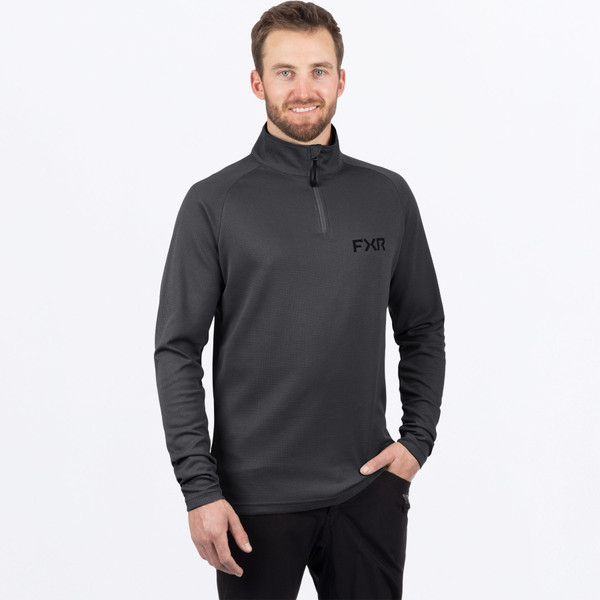 FXR Men's Pilot UPF 1/4 Zip Longsleeve - M Asphalt