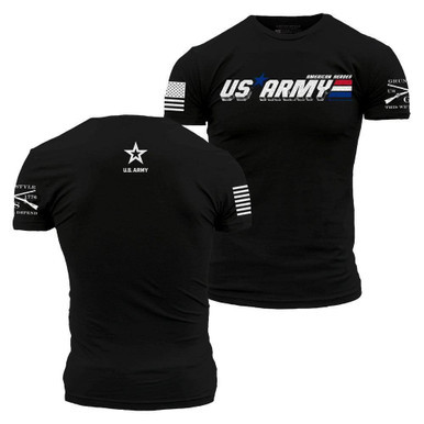 Grunt Style Army American Heroes T-Shirt - Black