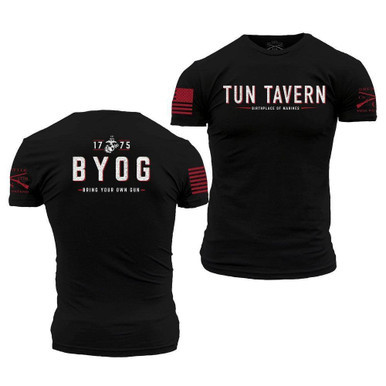 Grunt Style BLACK USMC-TUN TAVERN-B.Y.O.G. Men's T