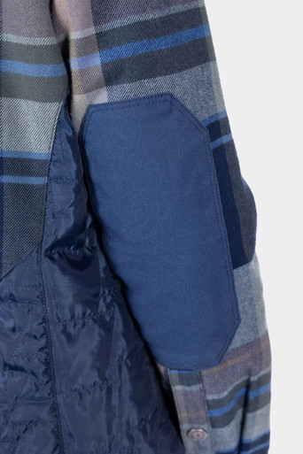 Dovetail Workwear Durham Reversible Quilted Shirt - Loden Green Plaid