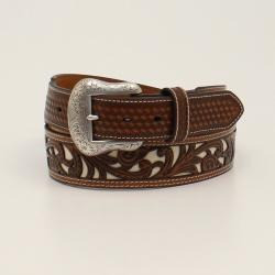 Nocana Western Belt 1 3/4"-1 1/2"FlrlPrcdDblStch
