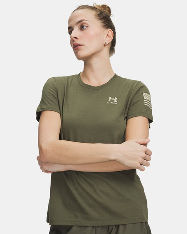 Under Armour UA Freedom Flag Women's Short Sleeve Green