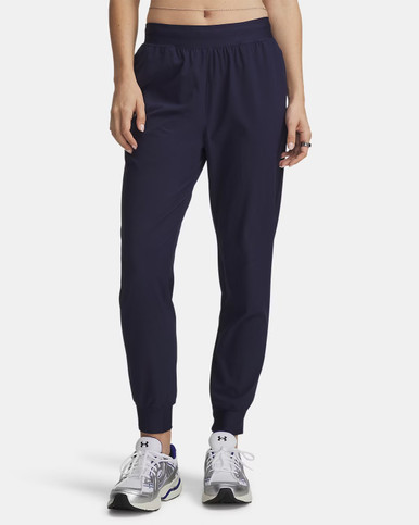 UA Rival Women's High-Rise Woven Pants Blue LG