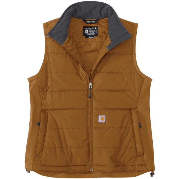 105984 BRN 2X REG Women's Puffer Vest - Relaxed Fi-195836855259