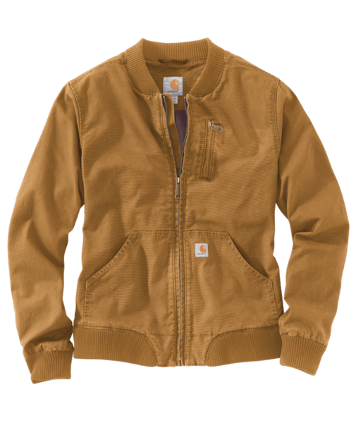 102524-211 M Carhartt Brown Women's Bomber Jacket-889192432956