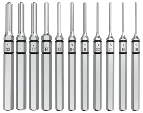 Accu-Punch 11-Piece Roll Pin Punch Set AVAPK-RP-813119015182