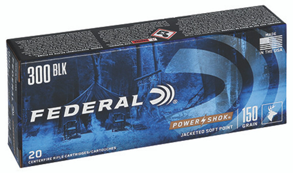 FEDERAL POWER-SHOK 300BLK 150GR JSP 300BLKB-604544650488