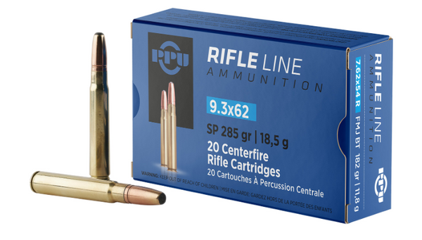 PPU PP9362 Metric Rifle 9.3mmx62Mauser 285gr Soft-8605003812975