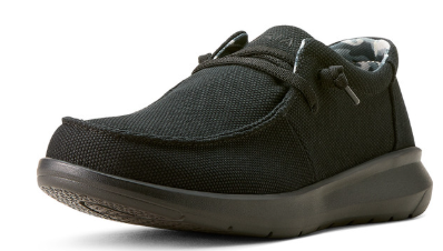 10053676 12 D SOLID BLACK MNS Hilo Shoe-25-197318224560