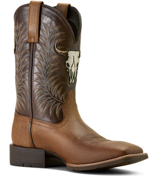 10064053 9 D MNS Sport Steer Skull Cowboy Boot SAN-197318670787
