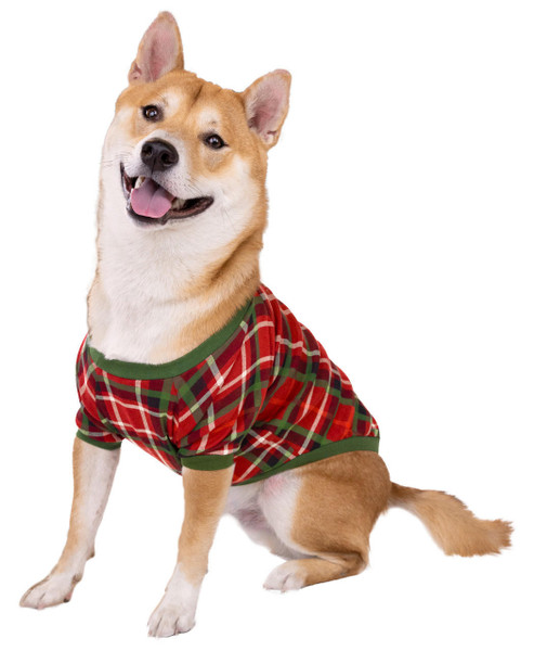Christmas Plaid Dog Shirt Xs-210000350645
