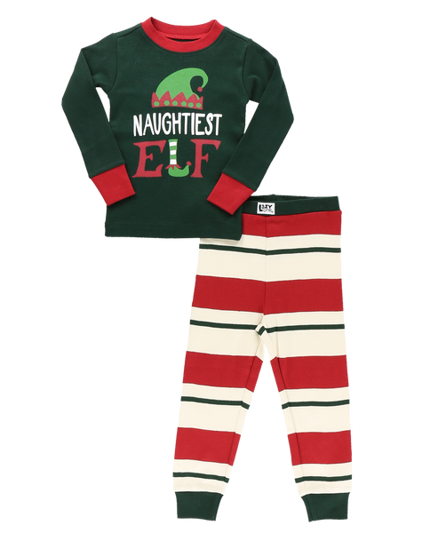 Naughtiest Elf Pj Set 3T-210000299355