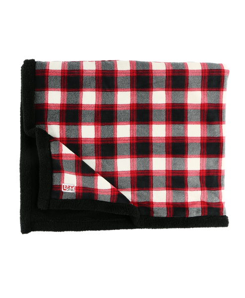 Black Plaid Blanket-210000299284