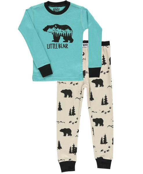 Bear Scene Little Pj Set 3T-210000299261