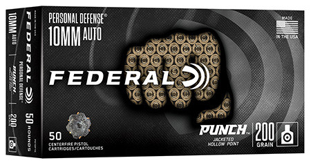 FEDERAL 10MM AUTO 200GR PUNCH JHP 50RD 50-604544704365