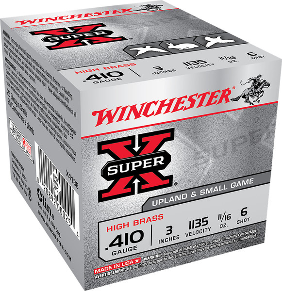 WINCHESTER #6 SUPER X SMALL GAME 410GAUGE 3" X4136-020892000254