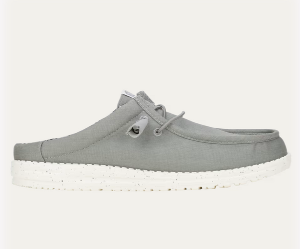 Hey Dude Wally Slip Stretch Canvas Grey - M7-197830274739