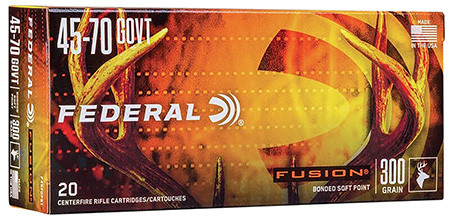 F4570FS1 FEDERAL 45-70 GOVT 300GR FUSION 20 RND/BX-029465060398