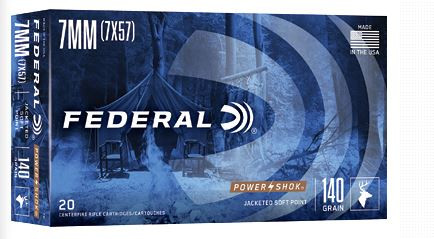 7B FEDERAL 7MM MAUSER 140GR POWER-SHOK SP 20 RND/B-029465084417
