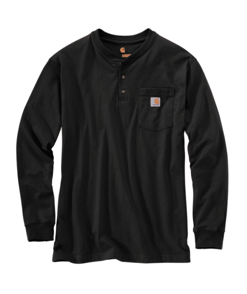 K128-BLK 2XL Black Loose Fit Heavyweight Long-Slee-035481106965