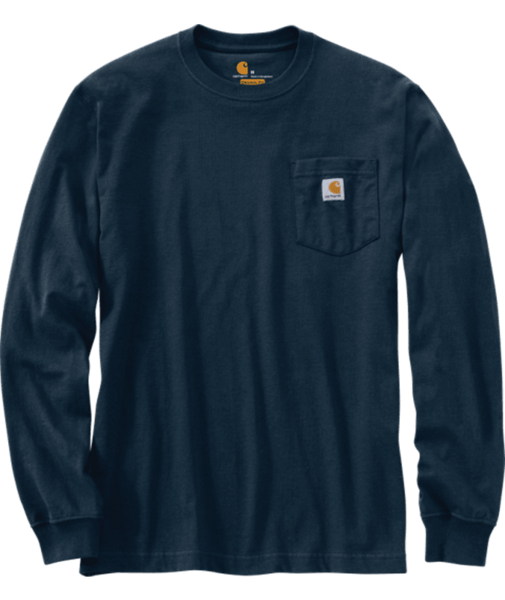 K126-NVYLREG Navy TK0126 M LseFit HW LS Pkt TShrt--210000133833