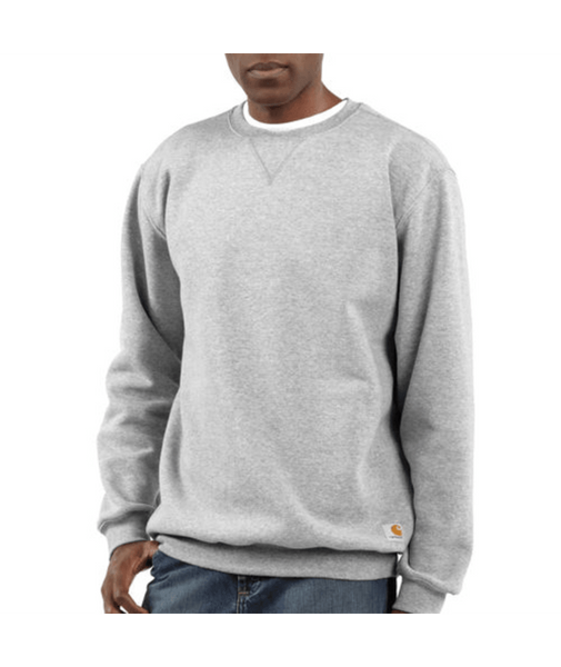 K124-HGY 2XL Heather Gray Loose Midweight Crewneck-035481116483