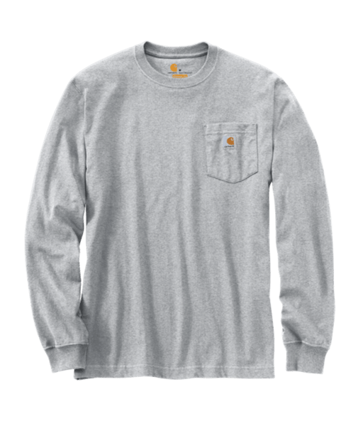 K126-HGY M Heather Gray Loose Fit Heavyweight Long-210000133810