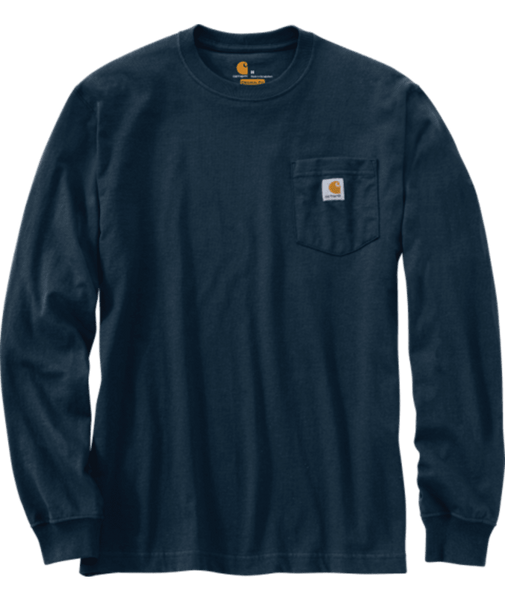 K126-NVYSREG Navy TK0126 M LseFit HW LS Pkt TShrt--210000133831