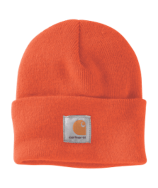 A18-BOG OS Brite Orange Knit Cuffed Beanie -26-035481371028