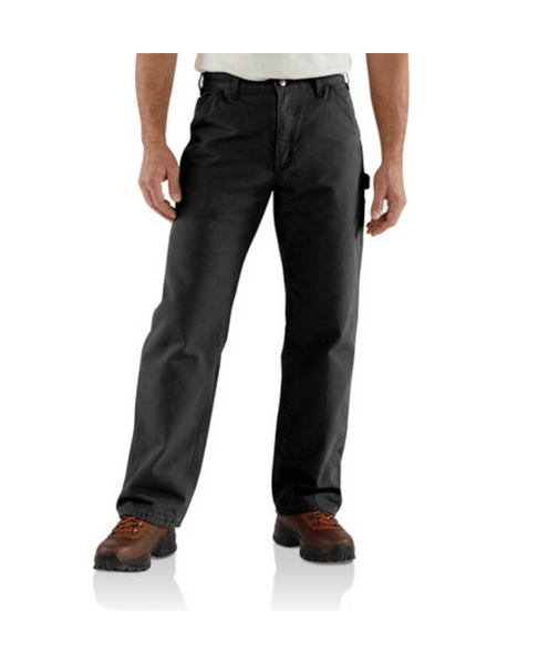 B111 BLK W38 L30 Loose Fit Washed Duck Flannel-Lin-210000129534