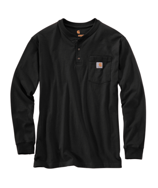 K128-BLK 3XL Black Loose Fit Heavyweight Long-Slee-035481398513